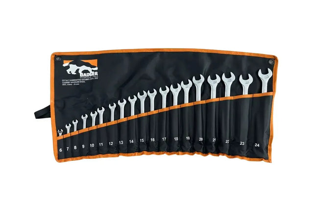 Spanner Set Combo Deep Offset CRV in Pouch-6-22𝑚𝑚(19pc)-