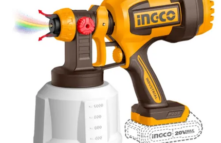 Spray Gun Cordless 𝑃20ˢ HVLP iNGCO-Tool Only