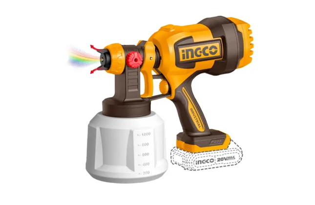 Spray Gun Cordless 𝑃20ˢ HVLP iNGCO-Tool Only