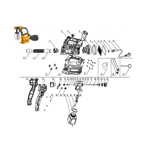 Spray Gun Electric 550𝑊 HVLP iNGCO