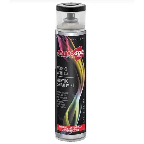 Spray Paint Acrylic Standard Colors Ambro-SOL-Gloss White-600𝑚ℓ-Gloss