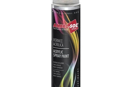 Spray Paint Acrylic Standard Colors Ambro-SOL-Gloss White-600𝑚ℓ-Gloss