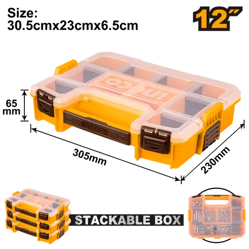 Stackable Organiser Case Empty iNGCO-Medium 12"-each-