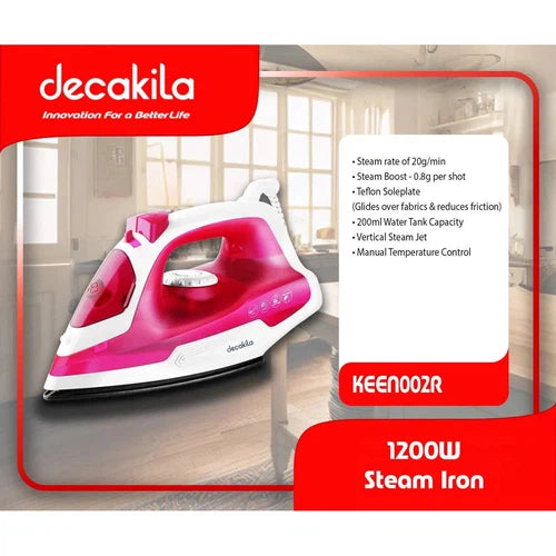 Steam Iron Electric 1.2𝑘𝑊 decakila-