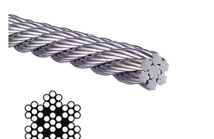 Steel Wire Rope 6x7 Strand GALV-⌀2𝑚𝑚-𝑝/𝑚eter