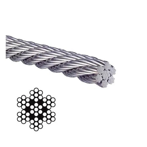 Steel Wire Rope 6x7 Strand GALV-⌀2𝑚𝑚-𝑝/𝑚eter
