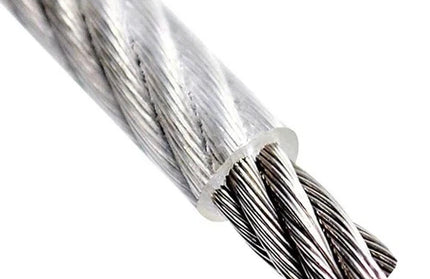 Steel Wire Rope 6x7 Strand GALV PVC Coated »-𝐼⌀2 x 𝑂⌀3𝑚𝑚-𝑝/𝑚eter