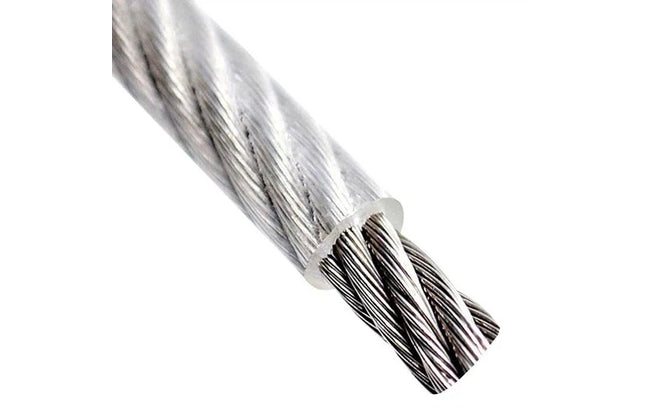 Steel Wire Rope 6x7 Strand GALV PVC Coated »-𝐼⌀2 x 𝑂⌀3𝑚𝑚-𝑝/𝑚eter