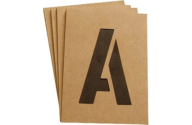 Stencil Letter's & Number's Set Paperboard-50𝑚𝑚