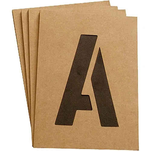 Stencil Letter's & Number's Set Paperboard-50𝑚𝑚