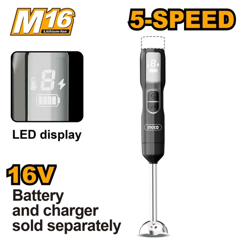 Stick Blender Cordless 𝑀16 iNGCO-Tool Only-