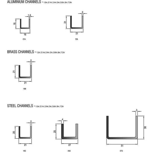 Straightway Bottom Channel Hillaldam-Straightway-Hillaldam-3.0m-20x21mm (19S)-diyshop.co.za