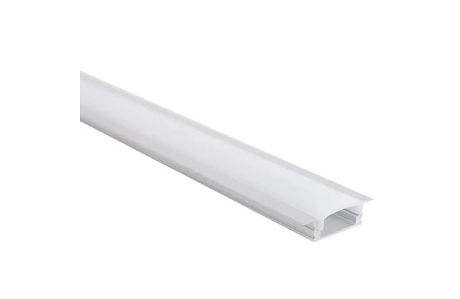 Strip Light Aluminium Profile Flat Bed Recessed-𝑤17.3 x 𝐻17𝑚𝑚 x 𝐿3𝑚