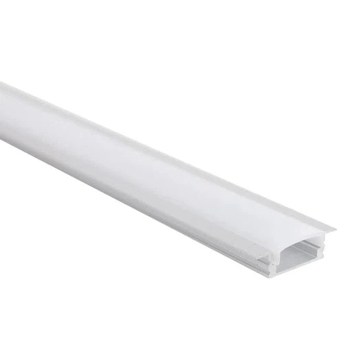 Strip Light Aluminium Profile Flat Bed Recessed-𝑤17.3 x 𝐻17𝑚𝑚 x 𝐿3𝑚