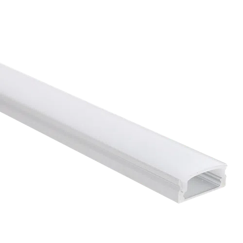 Strip Light Aluminium Profile Flat Bed Surface Curved Difuser-𝑤17.3 x 𝐻7𝑚𝑚 x 𝐿3𝑚-