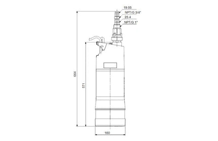 Submersible Pressure Pump SBA Grundfos-3-45/0.55𝑘𝑊/3𝑚³ℓ𝑝𝒉/𝐻45𝑚-