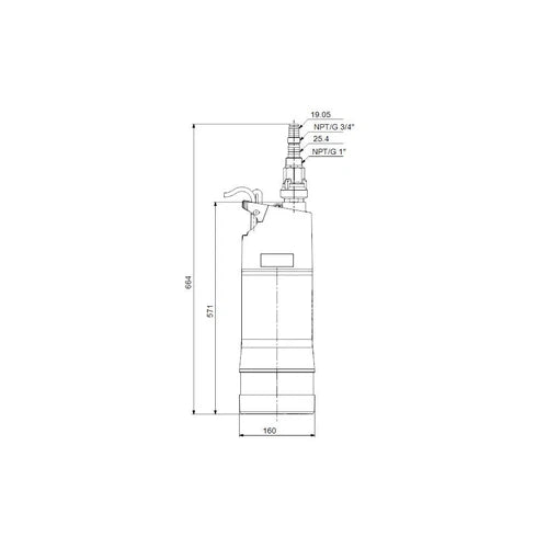 Submersible Pressure Pump SBA Grundfos-3-45/0.55𝑘𝑊/3𝑚³ℓ𝑝𝒉/𝐻45𝑚-