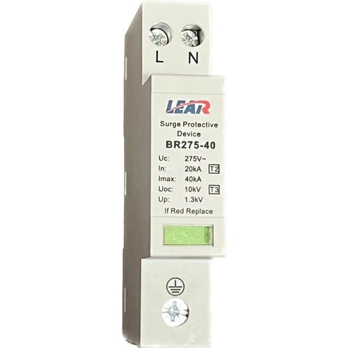 Surge Protection Device AC Slimline DIN Lear-40𝑘𝐴-2𝑃oles-
