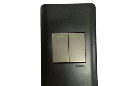Switch 4x2 Luxury Range Ausma-2 Lever-Black/Gold