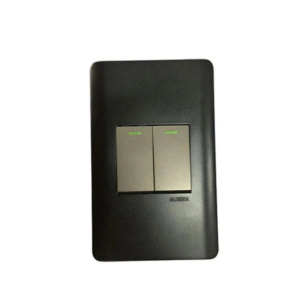 Switch 4x2 Luxury Range Ausma-2 Lever-Black/Gold