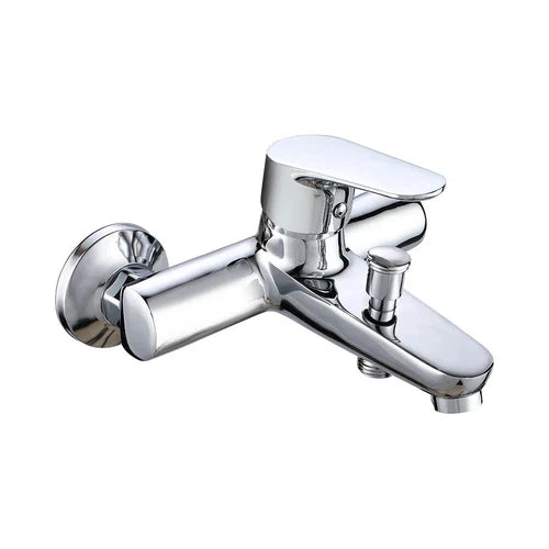 Tap Bath Mixer Rounded Lever-Chrome-