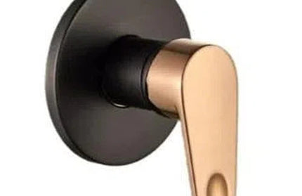 Tap Shower Mixer Rounded Lever-Black/Rose