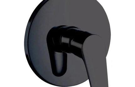 Tap Shower Mixer Rounded Lever-Black