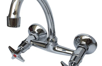 Tap Sink Mixer Wall Type Classic Star Handle-Default Title