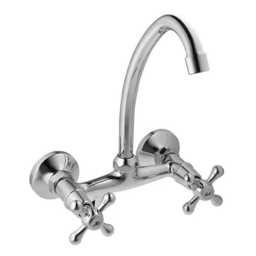 Tap Sink Mixer Wall Type Victorian Handle-Default Title
