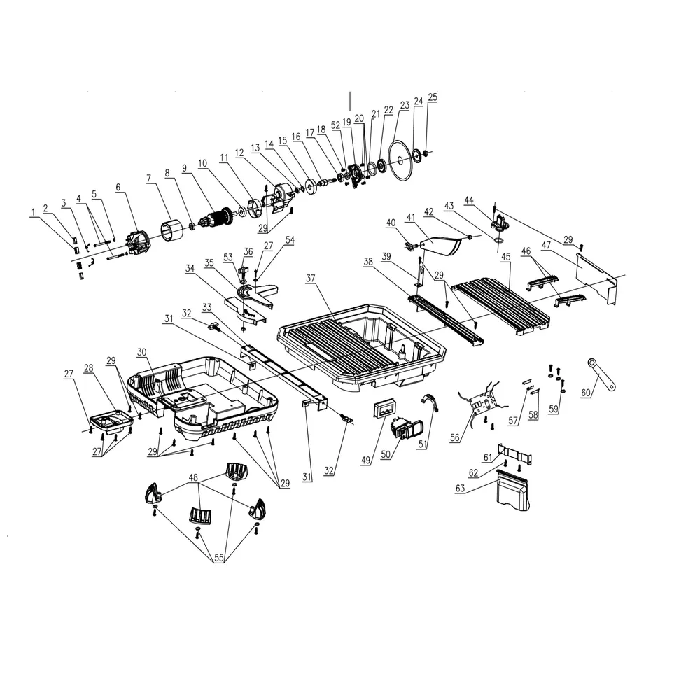 Tile Cutter Cordless 𝑃20ˢ WADFOW-Tool Only-