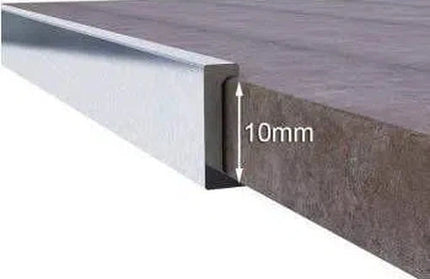 Tile Edge Aluminium Straight-10𝑚𝑚-Silver