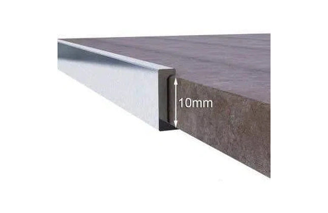 Tile Edge Aluminium Straight-10𝑚𝑚-Silver