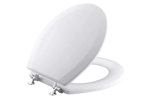 Toilet Seat MDF Chrome Hinge-White