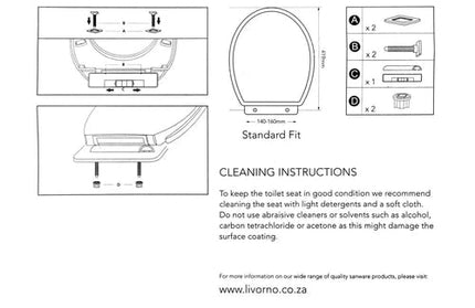Toilet Seat Plastic Meduim Duty Brevik-