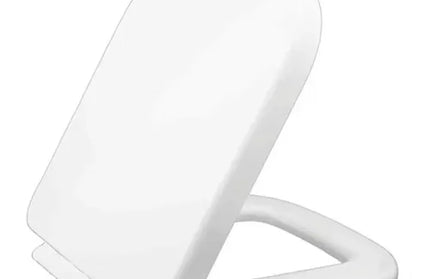 Toilet Seat Rectangular Plastic Soft Close Livorno-White-460x342mm