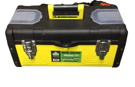 Toolbox Metal & ABS Waldo-W400xD200xH180mm-Black/Yellow