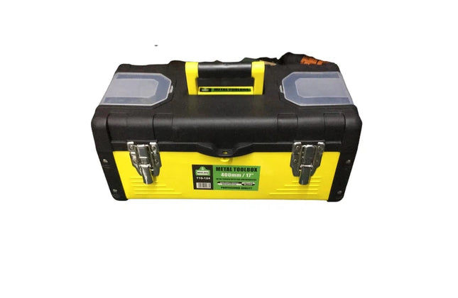 Toolbox Metal & ABS Waldo-W400xD200xH180mm-Black/Yellow