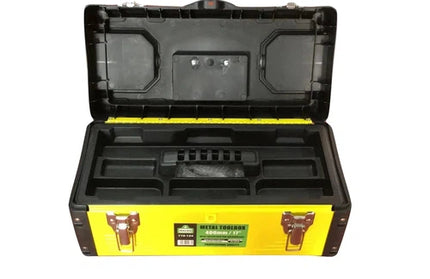 Toolbox Metal & ABS Waldo-W400xD200xH180mm-Black/Yellow-