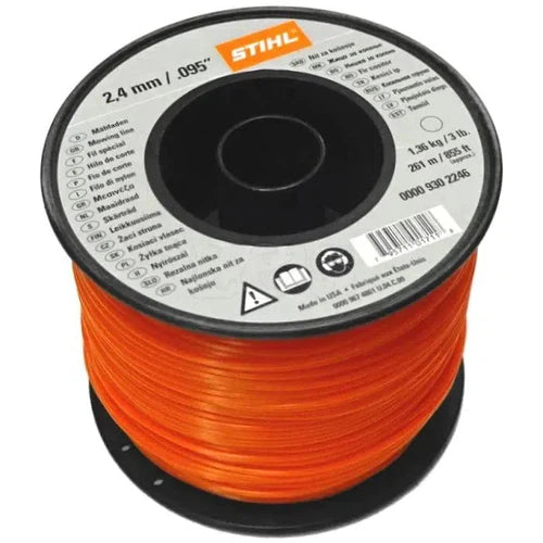 Trimmer Line Round Stihl-Weed Trimmer Blades & Spools-STIHL-Drum.S Orange ⌀2.4mm x ℓ253m-diyshop.co.za