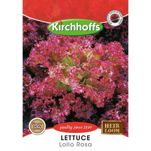 Vegetable Seed Lettuce Kirchhoffs-Lollo Rossa-Picture Packet-