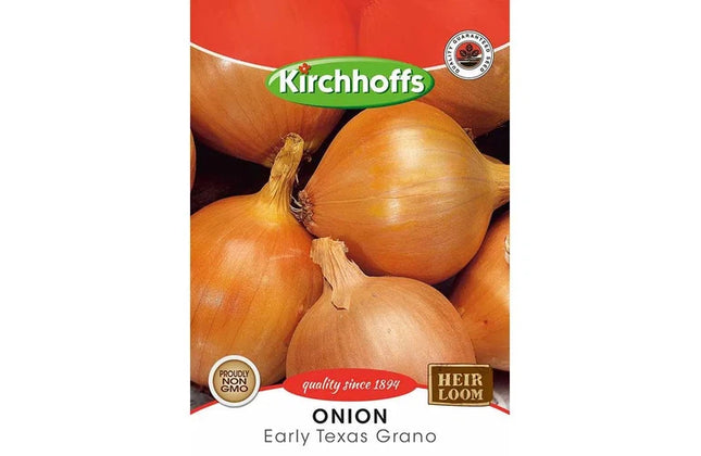 Vegetable Seed Onion Kirchhoffs-Early Texas Grano-Picture Packet