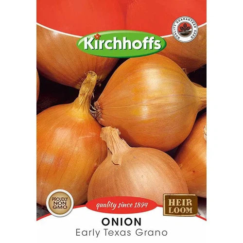 Vegetable Seed Onion Kirchhoffs-Early Texas Grano-Picture Packet-