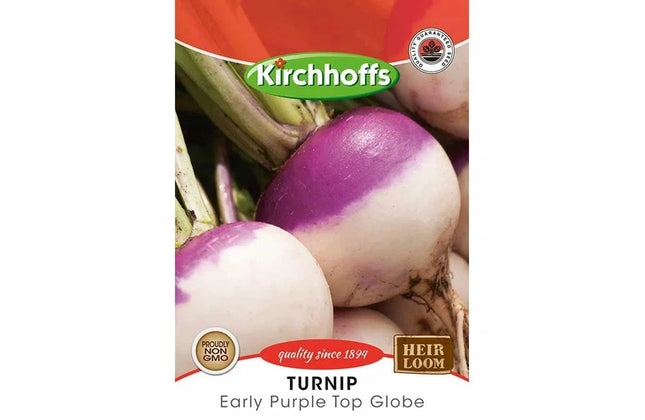Vegetable Seed Turnip Kirchhoffs-Early Purple Top Globe-Picture Packet