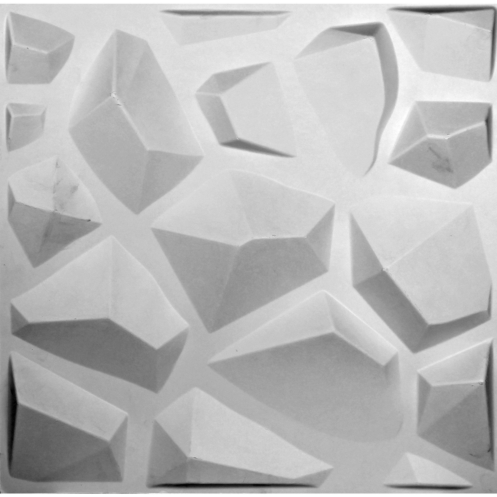 Wall Panel 3D-Africano-5005 Glacier-White-2m2(8pc)-diyshop.co.za