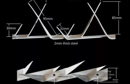 Wall Spike Barracouta-𝐿1.5𝑚 x 85𝑚𝑚 Galvanised-each-