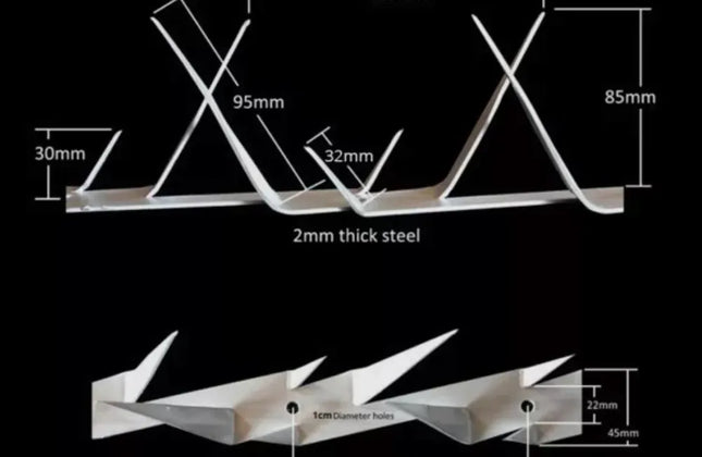 Wall Spike Barracouta-𝐿1.5𝑚 x 85𝑚𝑚 Galvanised-each-
