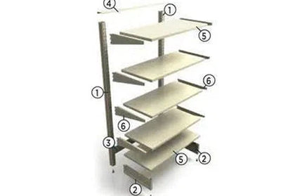Wallband Shelf Bracket Ivory-350mm-Left-