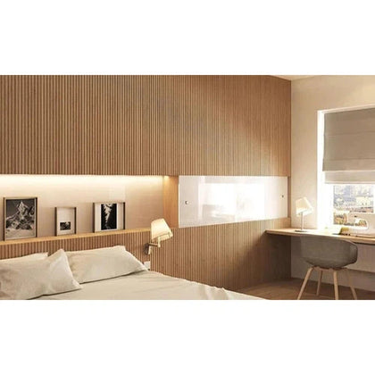 Wallpanel Slatted PVC Woodlook-Walnut-𝑤160 x 𝑇22𝑚𝑚 x 𝐿2.9𝑚-𝑝/10