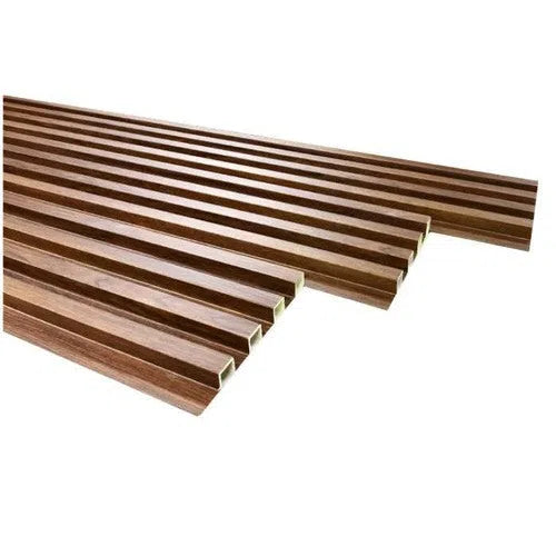 Wallpanel Slatted PVC Woodlook-Walnut-𝑤160 x 𝑇22𝑚𝑚 x 𝐿2.9𝑚-𝑝/10
