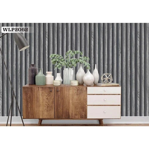 Wallpaper PVC Wall Panel Roll (𝑤530𝑚𝑚x𝐿10𝑚) Wall212-WLP2062 Grey-